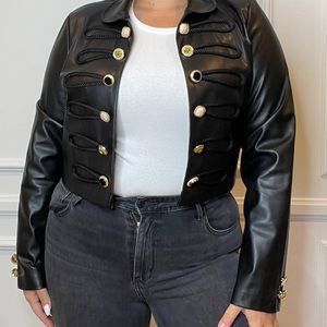 Black Military Style Women's Jacket